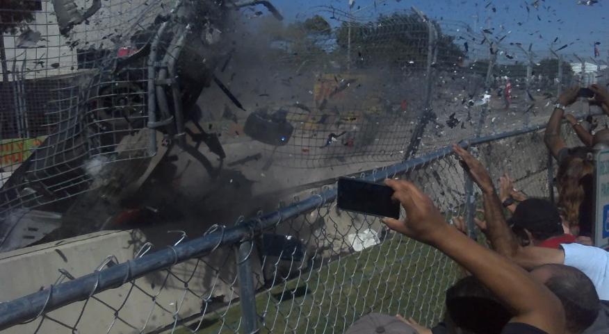 CRASH OF THE DAY: Crowd POV from Franchitti’s massive Indycar crash!