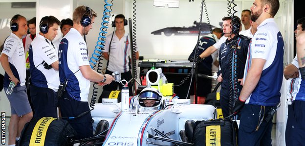 Girl power: Suzie Wolff shadows Massa in F1 practice
