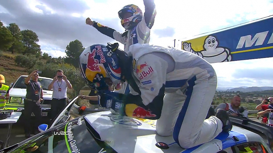 Ogier wins in Spain to take second WRC title