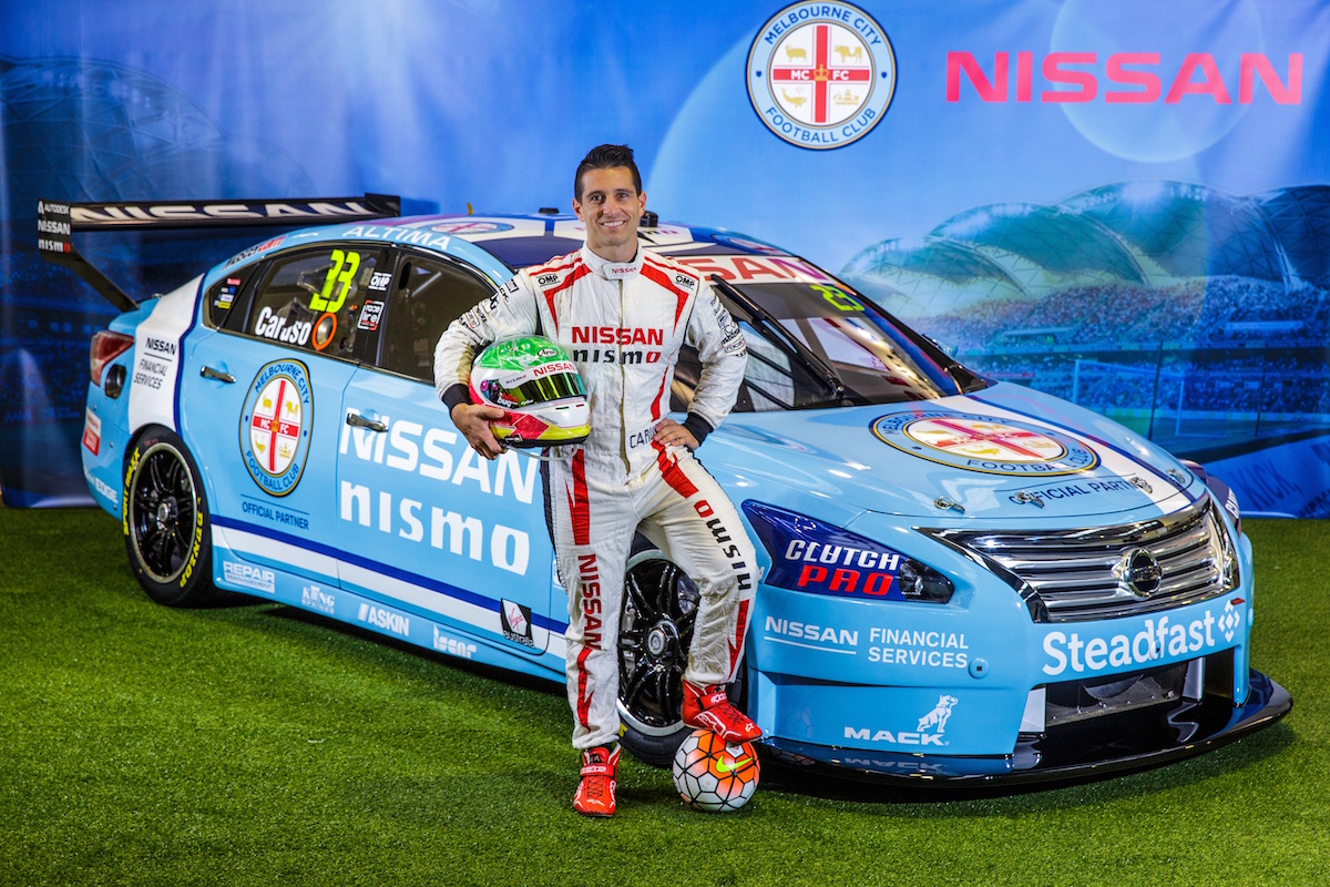 Caruso kicking goals with Melbourne City for Townsville V8 round