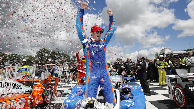 Dixon shocks Penskes for Road America Indycar win